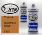 Preview: Porsche, Cashmere Beige, L502: 400ml Sprühdose + 400ml Klarlack - Set, von ATW Autoteile West.